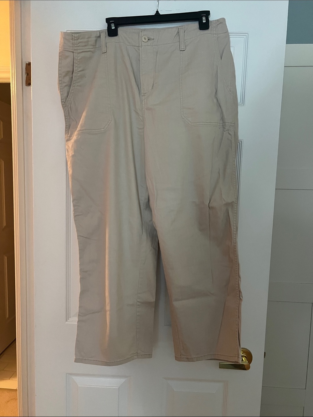 Levi's Women's Cropped Beige Utility Pants
